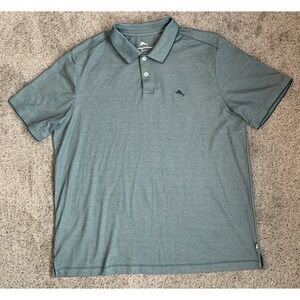 Tommy Bahama Men's Short Sleeve Polo Blue/Green Supima Cotton/Polyester Shirt XL
